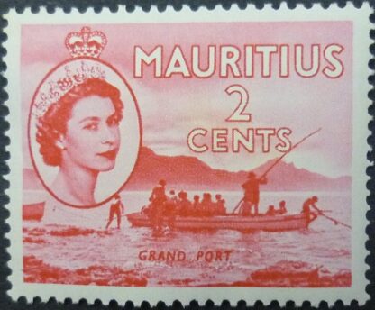 Mauritius SG293 2 cents red 1953