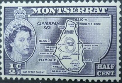 Montserrat SG136B ? cent violet 1953 COLONY