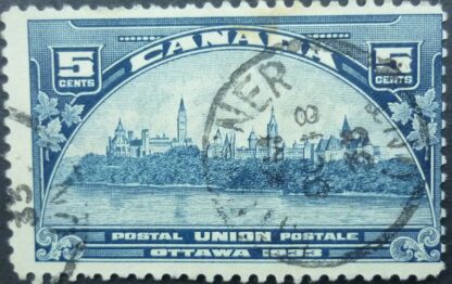 Canada SG329 5 cents blue 1933