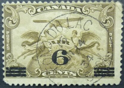 Canada SG313 6 cents on 5 cents brown 1932