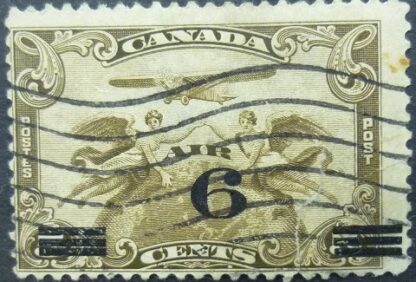 Canada SG313 6 cents on 5 cents brown 1932