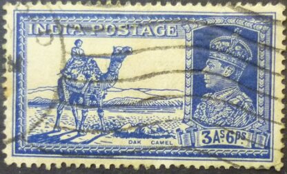 India 1937 SG254 3 annas 6 pies blue