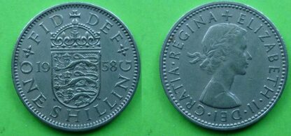 Elizabeth II shilling 1958