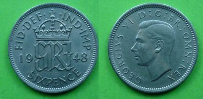 George VI sixpence 1948