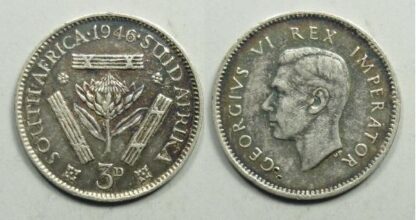 South Africa threepence 1946