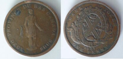 Canada Montreal penny 1837