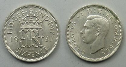 George VI sixpence 1937