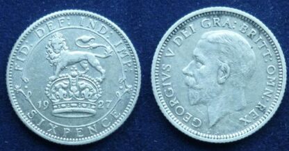 George V sixpence 1927