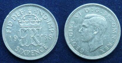 George VI sixpence 1938