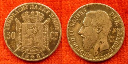 Belgium 50 centimes 1886 Dutch