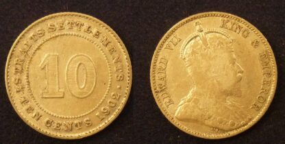 Straits Settlements 10 cents 1902