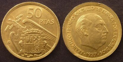 Spain 50 pesetas 1957 (59)