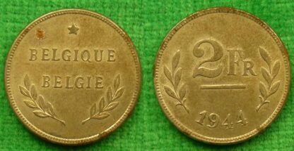 Belgium 2 francs 1944