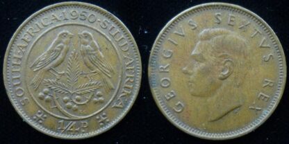 South Africa 1/4 penny 1950