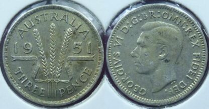 Australia threepence 1951