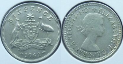 Australia sixpence 1962