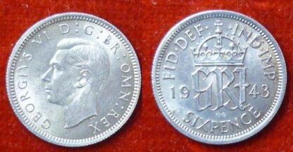 George VI sixpence 1943 silver