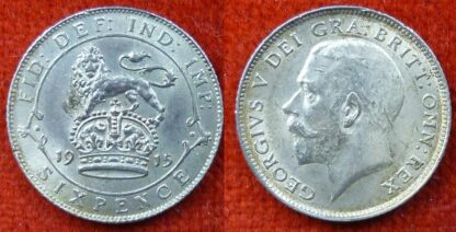 George V sixpence 1915