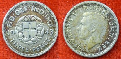 George VI silver threepence 1943