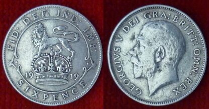 George V sixpence 1919