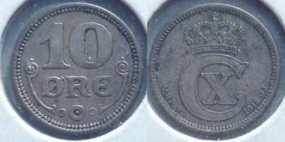 Denmark 10 ore 1918