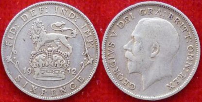 George V sixpence 1912