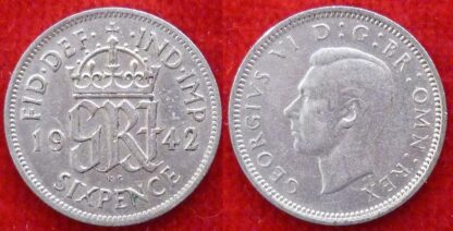 George VI sixpence 1942