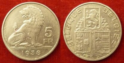 Belgium 5 francs 1938