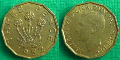 George VI threepence 1952