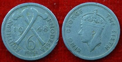 Southern Rhodesia sixpence 1948