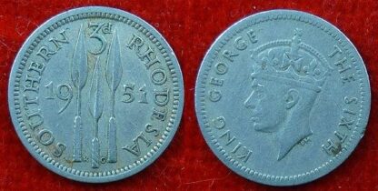 Southern Rhodesia threepence 1951