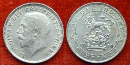 George V sixpence 1914