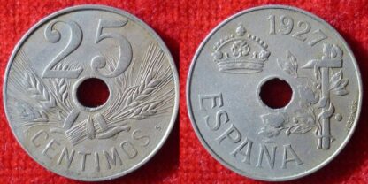 Spain 25 centimos 1927