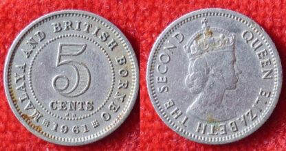 Malaya & British Borneo 5 cents 1961KN