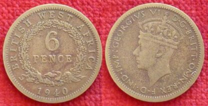 British West Africa sixpence 1940