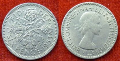 Elizabeth II sixpence 1953