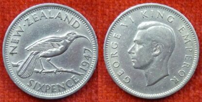 New Zealand sixpence 1947