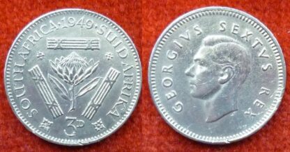 South Africa threepence 1949