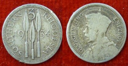 Southern Rhodesia threepence 1934