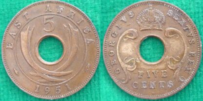 East Africa 5 cents 1951