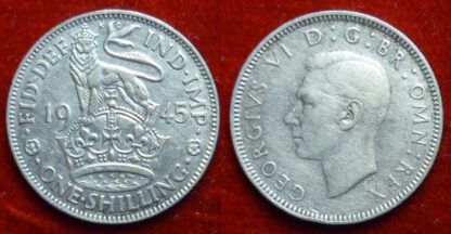 George VI shilling 1945 English