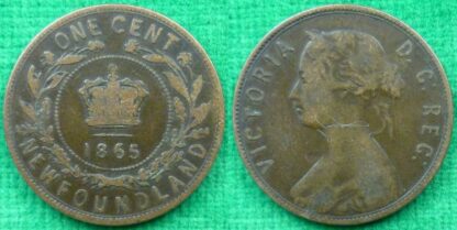 Canada Newfoundland one cent 1865