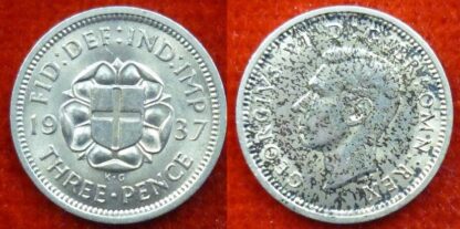 George VI silver threepence 1937