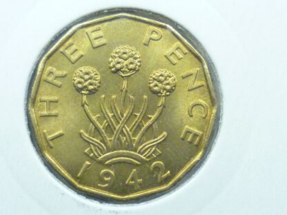 George VI threepence 1942 EF - Image 2