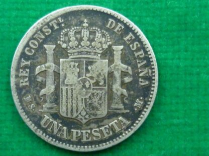 Spain peseta 1885 - Image 2