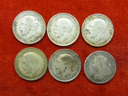 George V threepence set (6) - Image 2