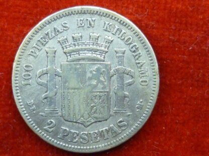 Spain 2 pesetas 1870