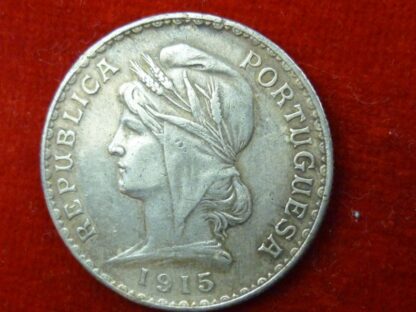 Portugal silver 1 escudo 1915