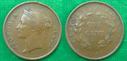 Straits Settlements East India Company one cent 1845