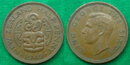 New Zealand halfpenny 1949